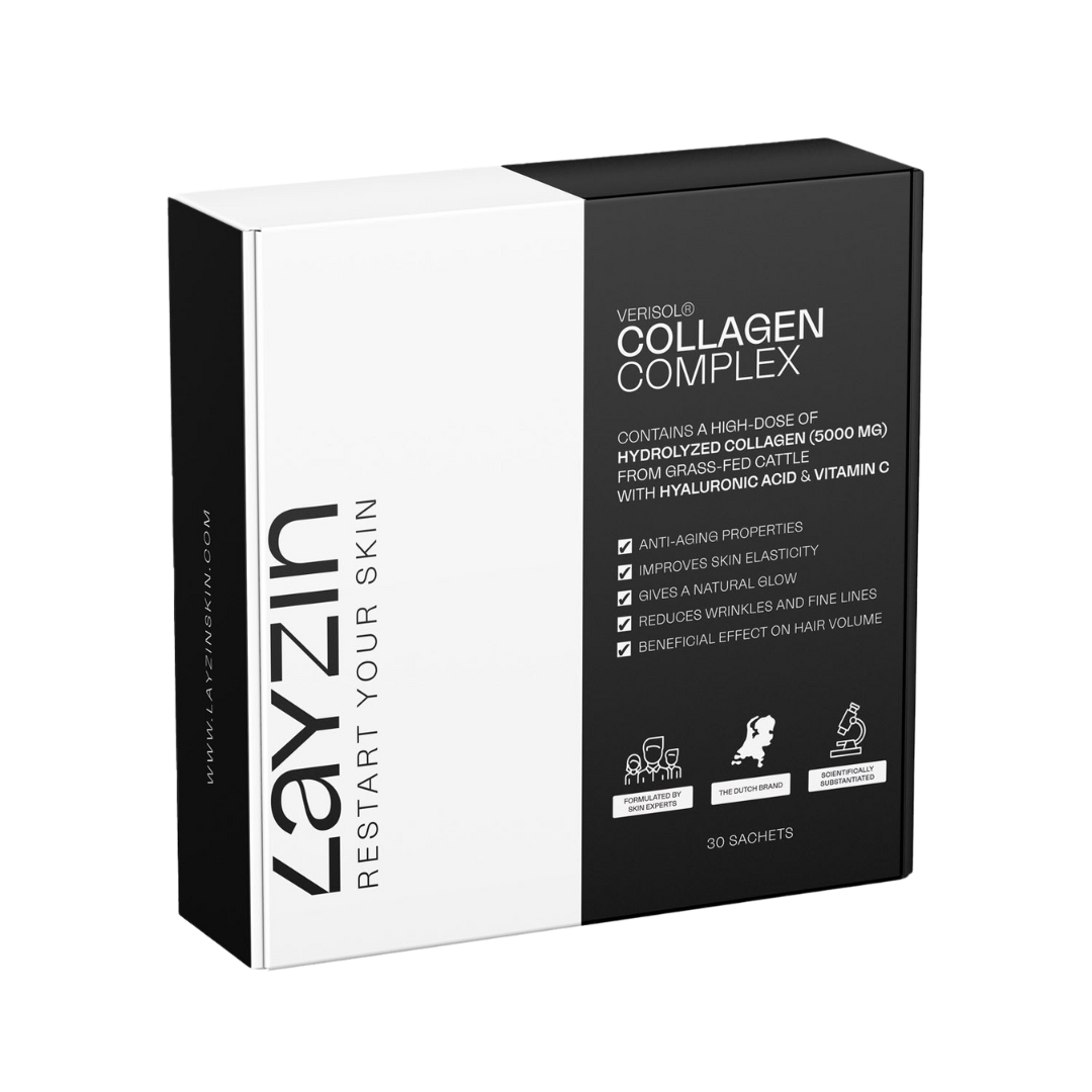LAYZIN VERISOL Collageen Complex met gehydrolyseerd collageen, hyaluronzuur en vitamine C voor huidverjonging, haarvolume en huidelasticiteit