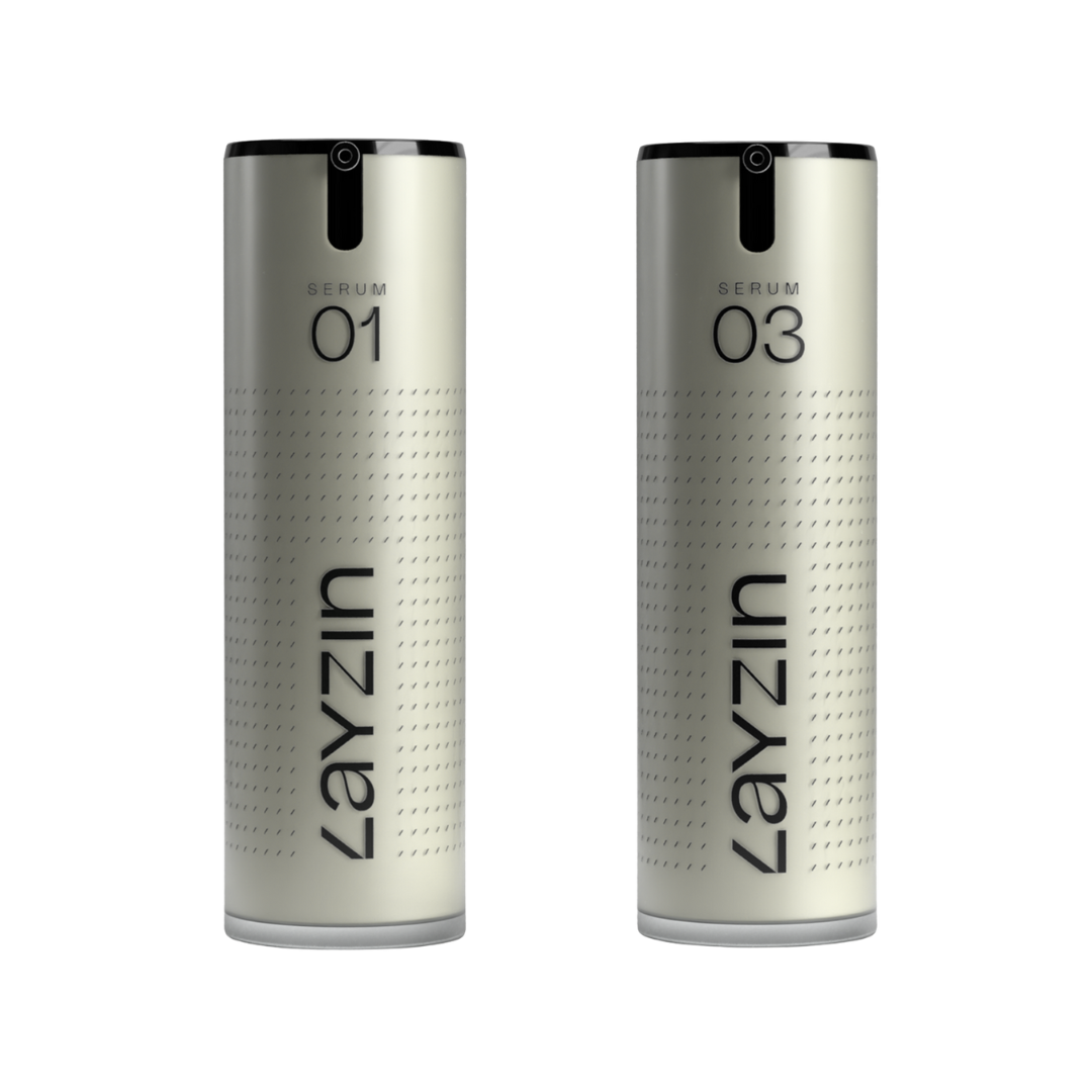 Layzin Eye and Face DUO serum 01 en 03 voor hydratatie en vermindering van donkere kringen en wallen