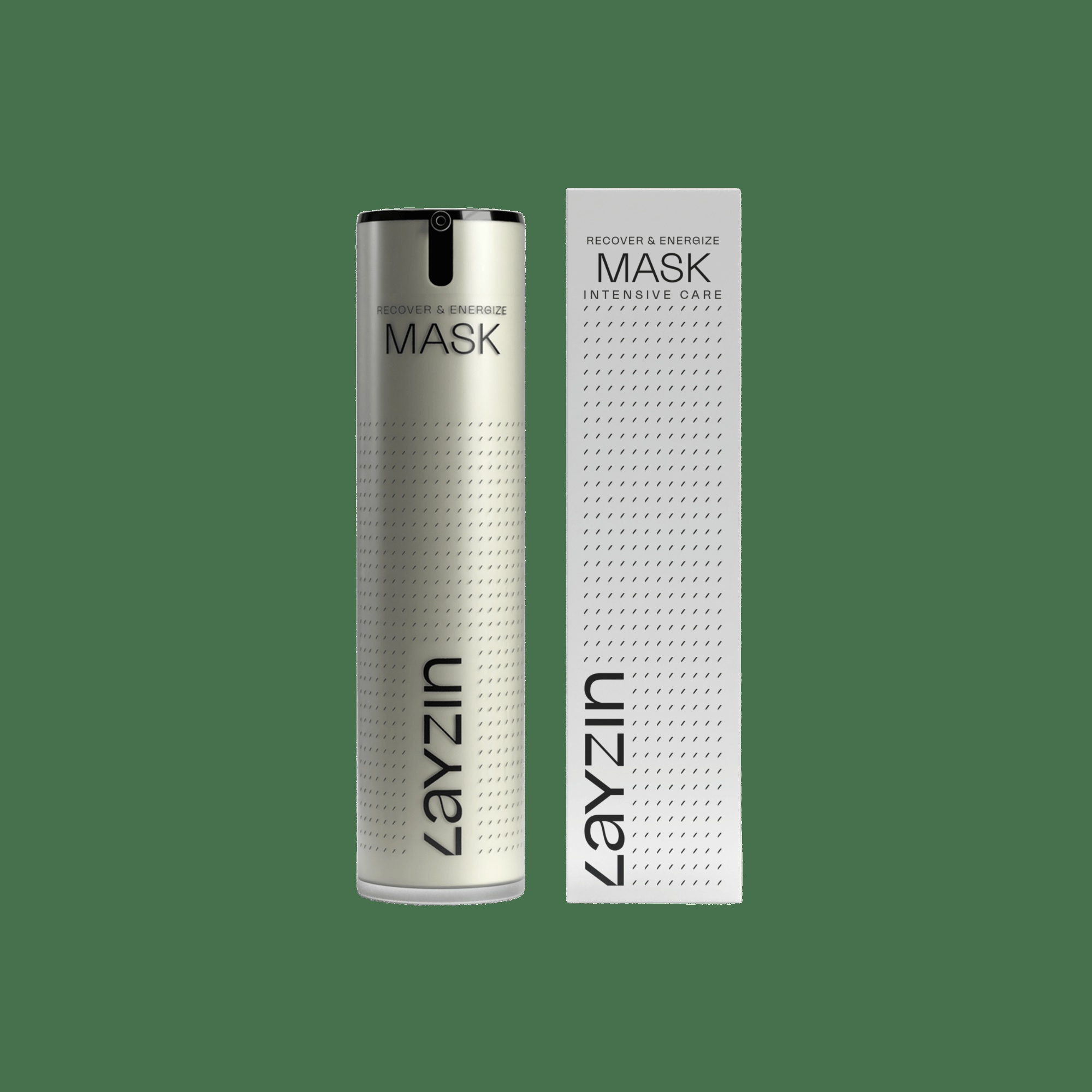 LAYZIN Skin Restarting Fundamentals anti-aging mask verpakking en flacon voor huidherstel en verjonging.