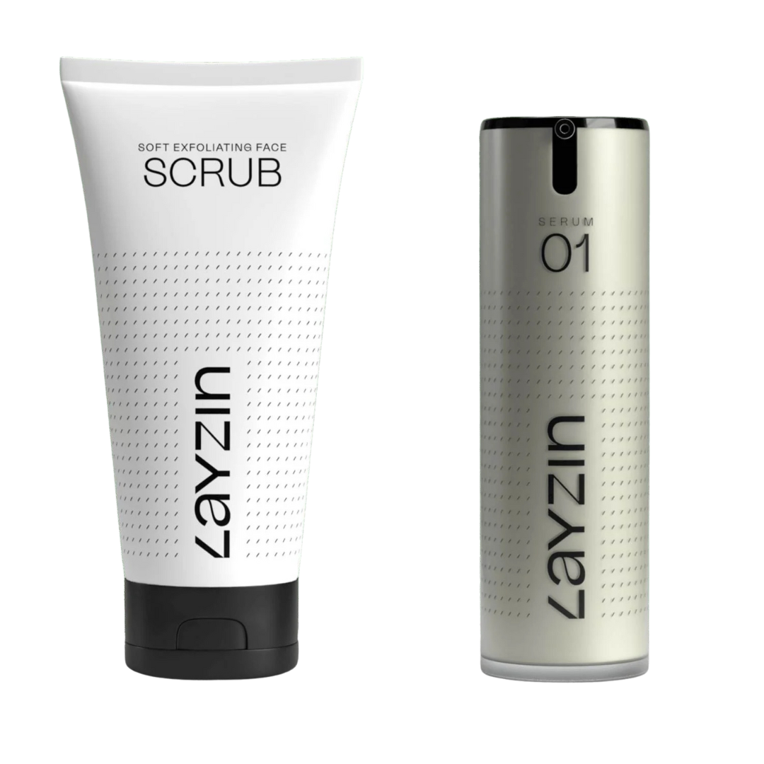 Skin Revital voordeelbundel met zachte gezichtscrub en hydraterend serum voor frisse, glanzende en elastische huid.