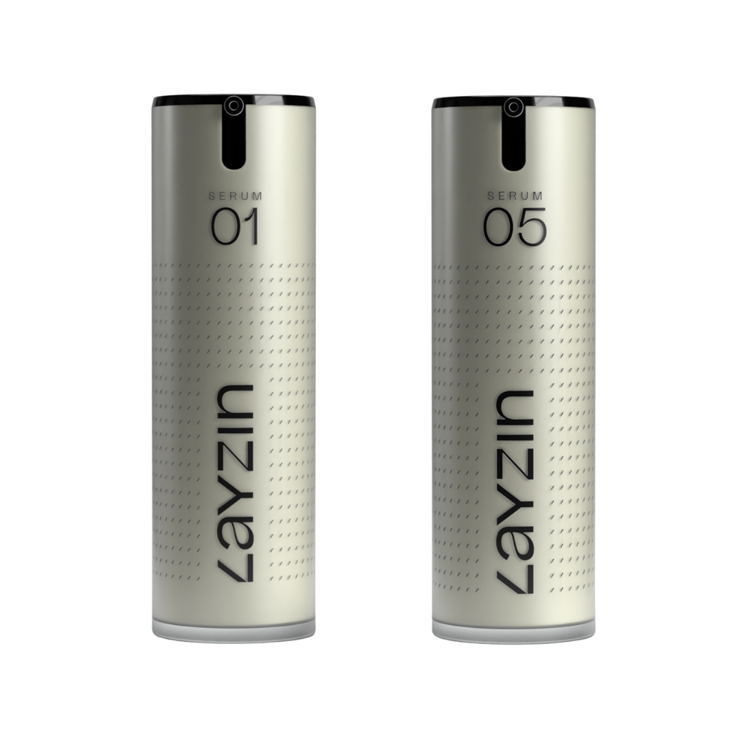 Vitality DUO Sensitieve en gevoelige rode huid SERUM 05 en intense huid hydratatie SERUM 05 LAYZIN