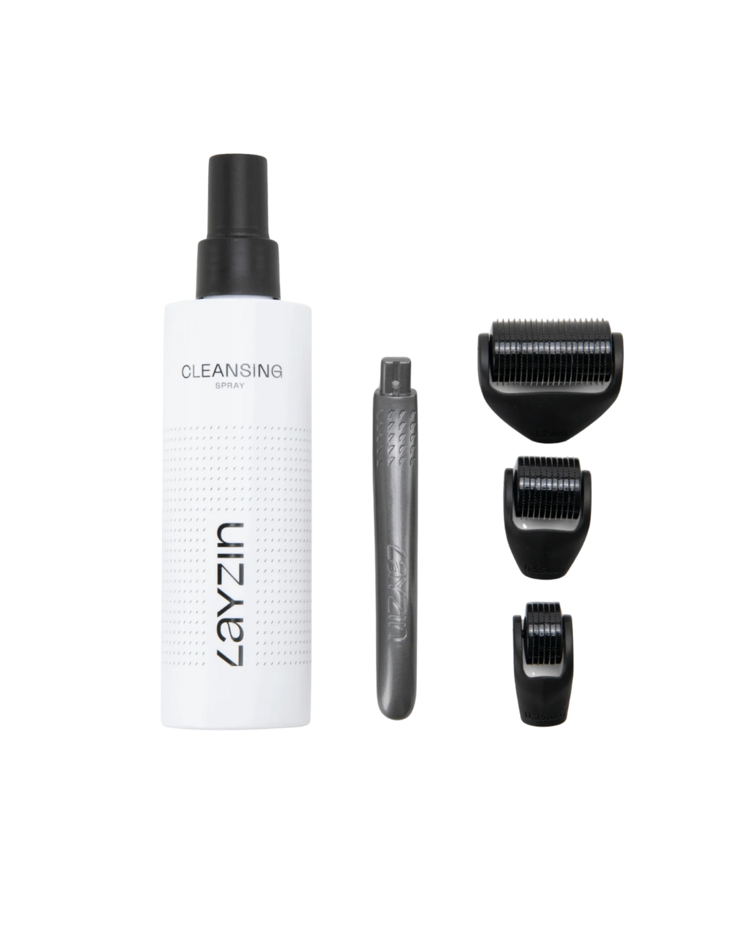 Dermaroller-Set inklusive 3 Rollerköpfen und Reinigungsspray