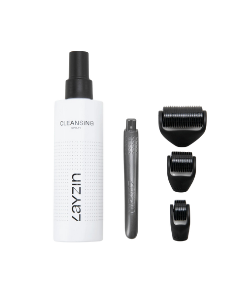 Dermaroller-Set inklusive 3 Rollerköpfen und Reinigungsspray