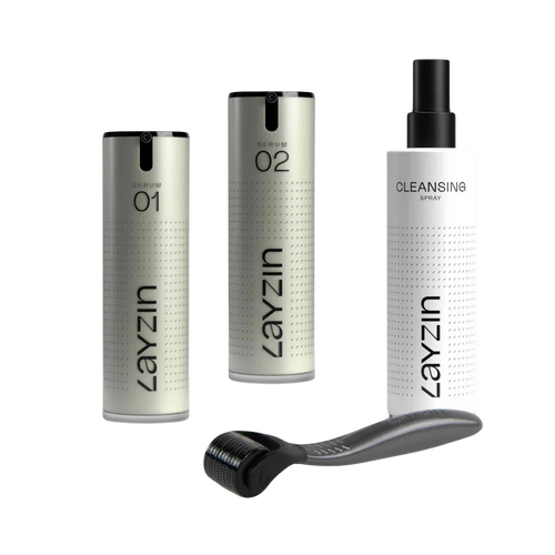 Anti-Aging DUO-SERUM mit Dermaroller-Set 0,55 mm