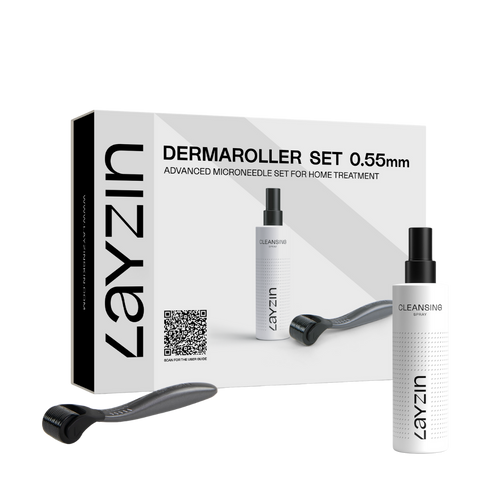 0,55 mm Dermaroller SET inklusive Reinigungsspray