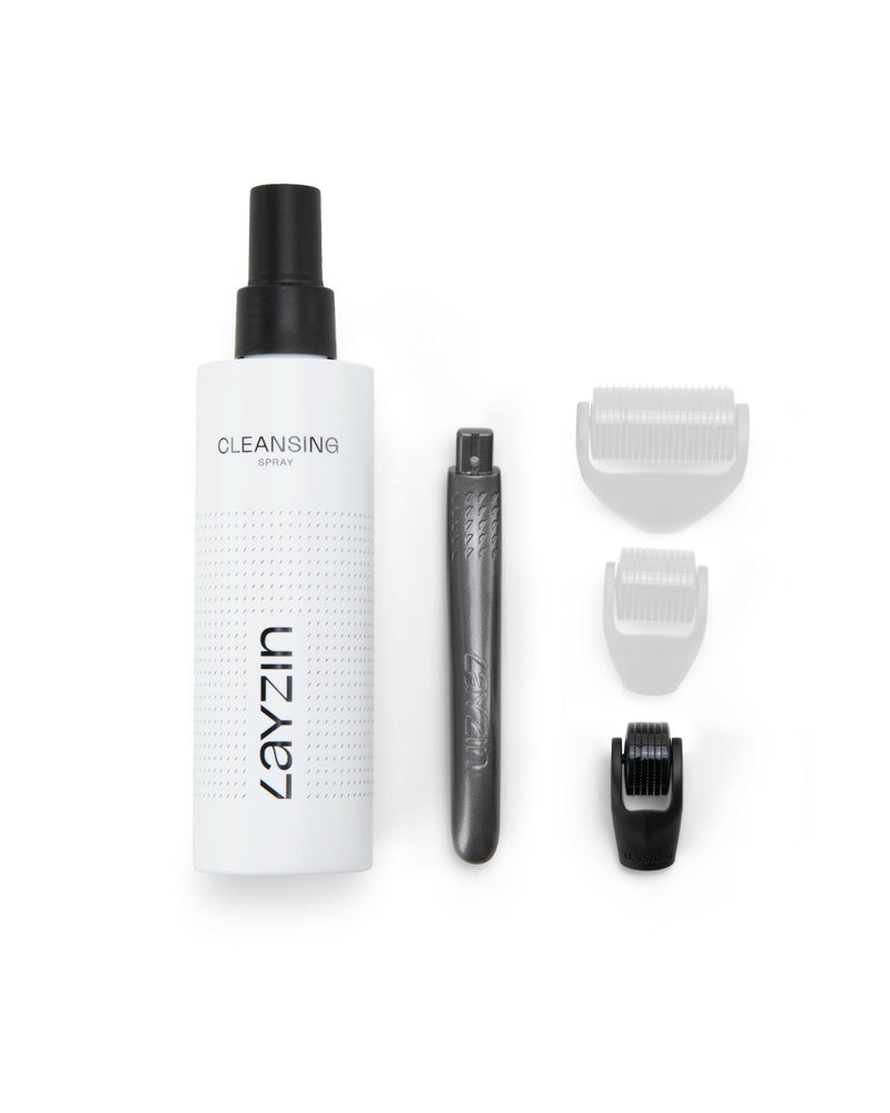 0.35 mm Dermaroller Set inclusief Cleansing Spray - LAYZIN SKIN