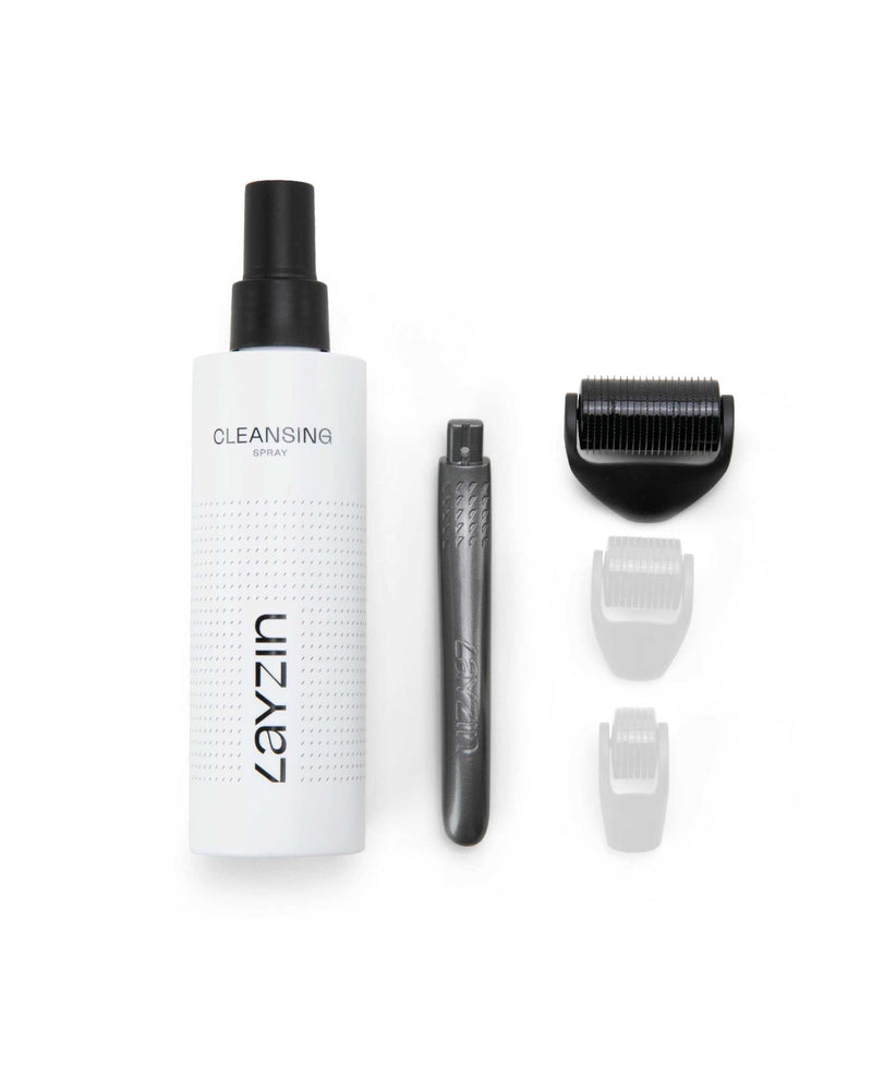 1.2 mm Dermaroller Set inclusief Cleansing Spray - LAYZIN SKIN