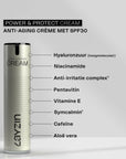 Layzin Power en Protect Cream   spf30 bescherming tegen schadelijke UV straling en huidveroudering 50ml airless dispenser
