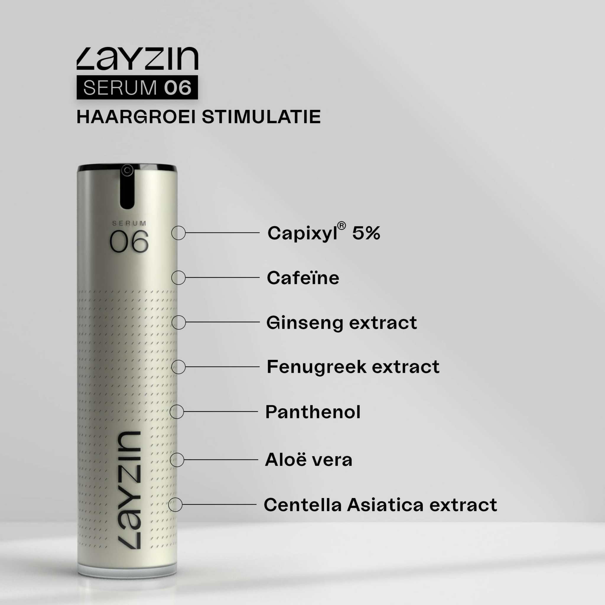 SERUM 06 Haargroeiserum Stopt haaruitval Sterkt haren - LAYZIN SKIN