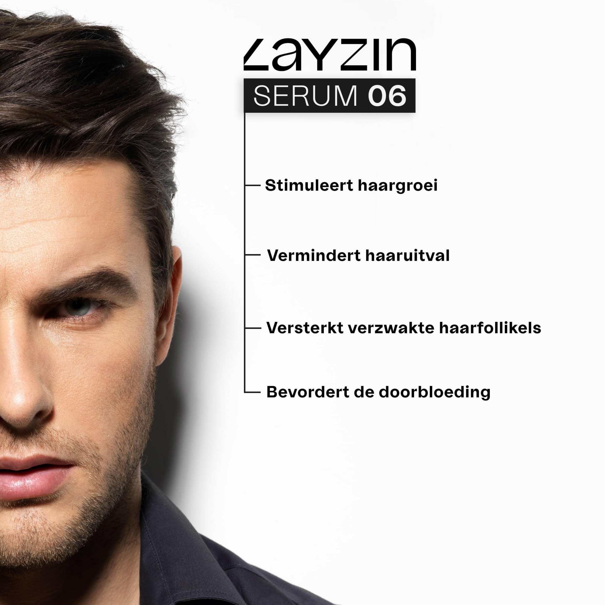 SERUM 06 Haargroeiserum Stopt haaruitval Sterkt haren - LAYZIN SKIN